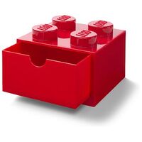LEGO Desk Drawer 4, 15x15cm, Rot