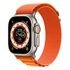 APPLE Watch Ultra GPS + Cellular, 49mm Titangehäuse, Natur mit Alpine Loop, Orange - Medium (MQFL3FD/A)