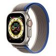 APPLE Watch Ultra GPS + Cellular, 49mm Titangehäuse, Natur mit Trail Loop, Blau/Grau - S/M (MNHL3FD/A)