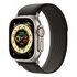 APPLE Watch Ultra GPS + Cellular, 49mm Titangehäuse, Natur mit Trail Loop, Schwarz/Grau - S/M (MQFW3FD/A)