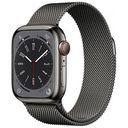 APPLE Watch Series 8 GPS + Cellular, 45mm Stainless Steel Case, Graphite with Milanese Loop (MNKX3FD/A)
