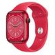 APPLE Watch Series 8 GPS, 41mm Aluminiumgehäuse, (PRODUCT)RED mit Sportarmband, Rot (MNP73FD/A)