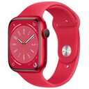 APPLE Watch Series 8 GPS, 45mm Aluminium Case, (PRODUCT)RED with Sport Band, Red (MNP43FD/A)