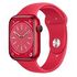 APPLE Watch Series 8 GPS, 45mm Aluminiumgehäuse, (PRODUCT)RED mit Sportarmband, Rot (MNP43FD/A)