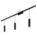 PHILIPS Hue White & Color Ambiance - Perifo Pendant Light, Ceiling Base Set - 3x Pendant Light, Black (929003117101)