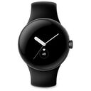 GOOGLE Pixel Watch Wifi, 41mm Edelstahlgehäuse, Matte Black mit Sportarmband, Obsidian