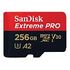 SANDISK Extreme Pro microSDXC, UHS-I A2, V30 U3, 256GB (SDSQXCD-256G-GN6MA)