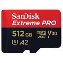 SANDISK Extreme Pro microSDXC, UHS-I A2, V30 U3, 512GB (SDSQXCD-512G-GN6MA)