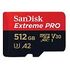 SANDISK Extreme Pro microSDXC, UHS-I A2, V30 U3, 512GB (SDSQXCD-512G-GN6MA)