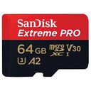 SANDISK Extreme Pro microSDXC, UHS-I A2, V30 U3, 64GB (SDSQXCU-064G-GN6MA)