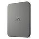 LACIE Mobile Drive Secure für Mac, 2.0TB, Grau (STLR2000400)