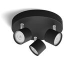 PHILIPS Star Deckenleuchte 3er-Spot, Schwarz (929003205301)