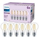 PHILIPS LED Lampe Classic 60W - 6er-Pack, 6x E27 / 7W, 4000K (929001815096)