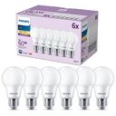 PHILIPS LED Bulb Classic 60W - 6-Pack, 6x E27 / 8W, 2700K (929002306256)