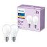 PHILIPS LED Lampe Classic 60W - 2er-Pack, 2x E27 / 7W, 2700K (929001243092)