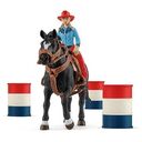 SCHLEICH Farm World - Barrel Racing with Cowgirl (42576)