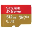 SANDISK Extreme microSDXC UHS-I U3, Class 10, V30, 512GB (SDSQXAV-512G-GN6MA)