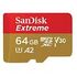 SANDISK Extreme microSDXC UHS-I U3, Class 10, V30, 64GB (SDSQXAH-064G-GN6MA)