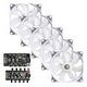 BITSPOWER Notos 120 Digital RGB, 120mm, White, Pack of 5 (BPTA-FX1812NTWH-5)