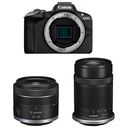 CANON EOS R50 Kit, RF-S 18-45mm IS STM + RF-S 55-210mm IS STM, Schwarz (5811C023)