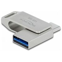DELOCK USB 3.2 Gen 1 USB-C + Type-A, 128GB, Silver (54076)