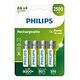 PHILIPS Rechargeable R6B4RTU25, 2500mAh, 4er Pack (AA)