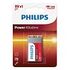 PHILIPS Power Alkaline 6LR61P1B, 1er Pack (9V)