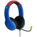PDP Gaming LVL40 Wired Stereo Headset, Airlite Mario Edition, Blue / Red, Nintendo Switch (500-162-MAR)