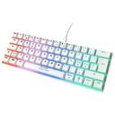 DELTACO GAMING Mini Mechanical 60% Layout, Content RED, Swiss layout, White (GAM-075-W-CH)