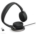 JABRA Evolve2 65 Flex USB-A MS Teams Duo mit Ladestation, Schwarz (26699-999-989)