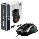 MSI Clutch GM51 Lightweight Gaming Mouse, Black (S12-0402180-C54)