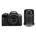 CANON EOS R100 Kit, RF-S 18-45 mm + 55-210mm, Schwarz (6052C023)