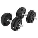GORILLA SPORTS 20 KG Dumbbell Set Plastic Gripper (100681-00007-0025)