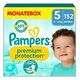 PAMPERS Premium Protection Einwegwindeln Monatsbox, Grösse 5 (13-16 kg), 152 Stück