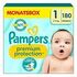 PAMPERS Premium Protection Disposable Diapers Monthly Box, Size 1 (2-5kg), Pack of 180