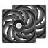 THERMALTAKE ToughFan 12 Pro High Static Pressure PC Cooling Fan, 120mm, Black, Pack of 2 (CL-F159-PL12BL-A)