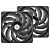 THERMALTAKE ToughFan 14 Pro High Static Pressure PC Cooling Fan, 140mm, Black, Pack of 2 (CL-F160-PL14BL-A)