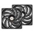 THERMALTAKE ToughFan 14 Pro High Static Pressure PC Cooling Fan, 140mm, Schwarz, 2er Pack (CL-F160-PL14BL-A)