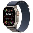 APPLE Watch Ultra 2 GPS + Cellular, 49mm Titangehäuse, Natur mit Alpine Loop M, Blau (MREP3FD/A)