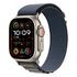 APPLE Watch Ultra 2 GPS + Cellular, 49mm Titangehäuse, Natur mit Alpine Loop, Blau - Medium (MREP3FD/A)