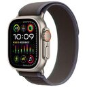 APPLE Watch Ultra 2 GPS + Cellular, 49mm Titangehäuse, Natur mit Trail Loop, Blau/Schwarz - M/L (MRF63FD/A)