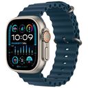 APPLE Watch Ultra 2 GPS + Cellular, 49mm Titanium Case, Natural with Ocean Band, Blue (MREG3FD/A)
