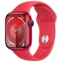 APPLE Watch Series 9 GPS, 41mm Aluminiumgehäuse, (PRODUCT)RED mit Sportarmband S/M, Rot (MRXG3QF/A)