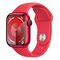 APPLE Watch Series 9 GPS, 41mm Aluminiumgehäuse, (PRODUCT)RED mit Sportarmband S/M, Rot (MRXG3QF/A)
