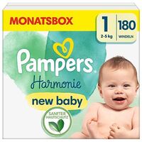 PAMPERS Harmonie New Baby Einwegwindeln, Grösse 1 (2-5 kg), 180 Stück