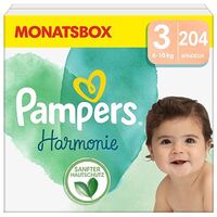 PAMPERS Harmonie Einwegwindeln, Grösse 3 (6-10 kg), 204 Stück