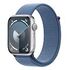 APPLE Watch Series 9 GPS, 45mm Aluminium Case, Silver with Sport Loop, Winter Blue (MR9F3QF/A)