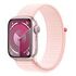 APPLE Watch Series 9 GPS, 41mm Aluminium Case, Pink with Sport Loop, Light Pink (MR953QF/A)