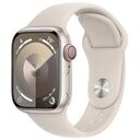 APPLE Watch Series 9 GPS + Cellular, 41mm Aluminium Case, Starlight with Sport Band S/M, Starlight (MRHN3QF/A)