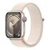 APPLE Watch Series 9 GPS + Cellular, 41mm Aluminiumgehäuse, Polarstern mit Sport Loop, Polarstern (MRHQ3QF/A)